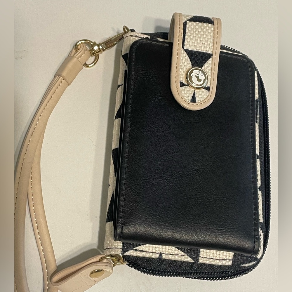 Spartina 449 Full zip security wristlet wallet🖤 EUC